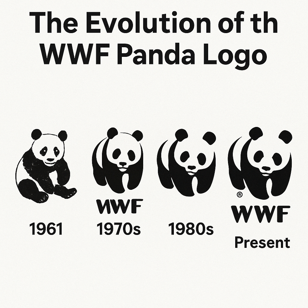 WWF logo evolution from 1961 to modern day - minimalism, symbolism, and global branding