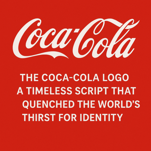 Coca-Cola logo in white Spencerian script on a red background with article title below.
