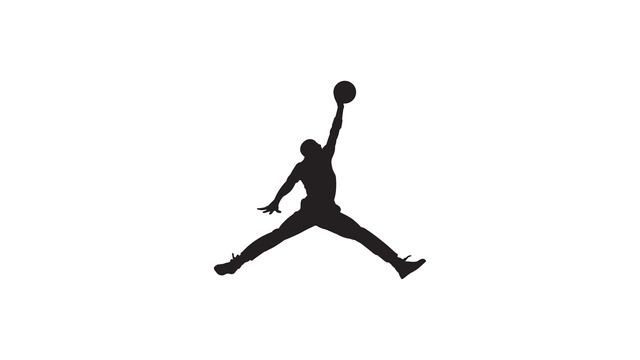 Nike Swoosh logo on black background